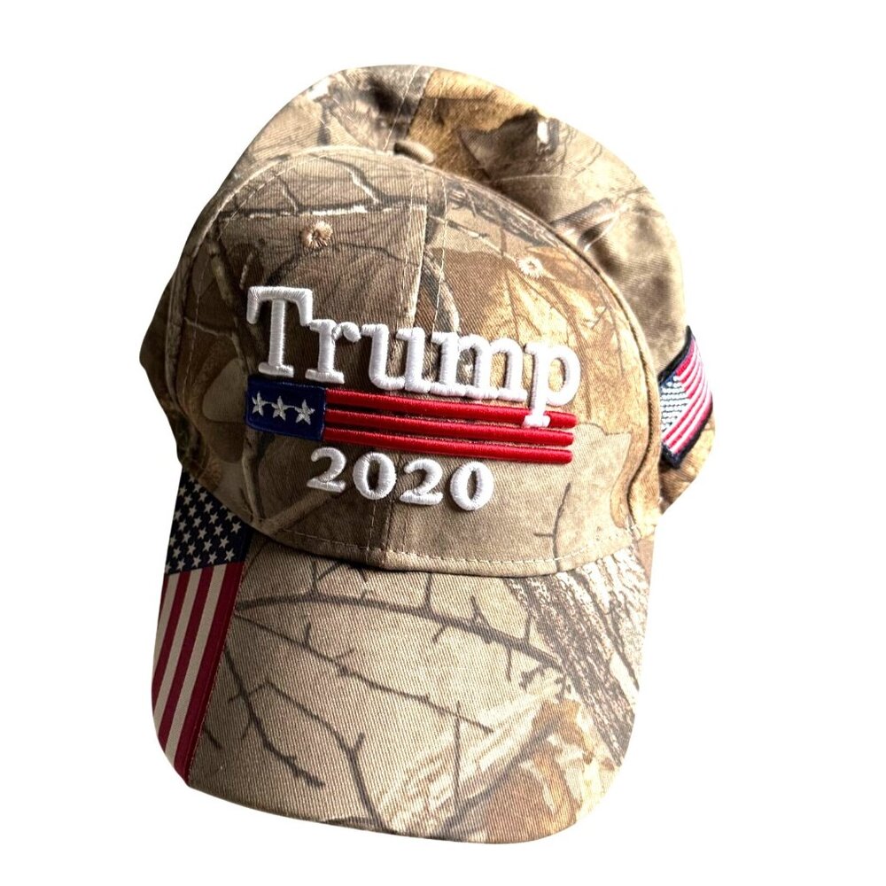 Trump 2020 Strap Back American Flag Adjustable Logo Camouflage Hat Cap Unisex